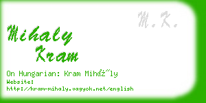 mihaly kram business card